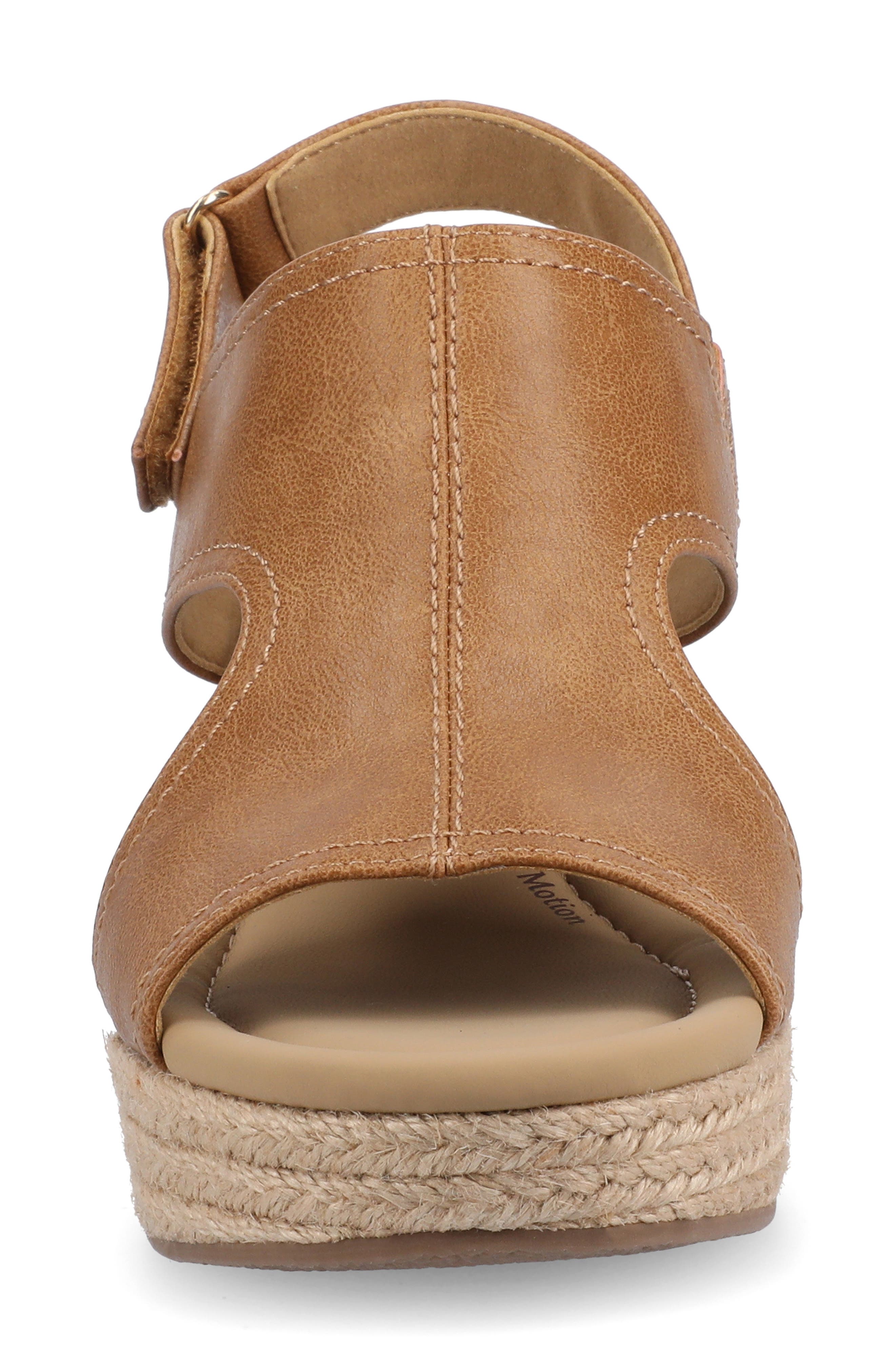 Rayleigh Wedge Sandal, Alternate, color, COGNAC