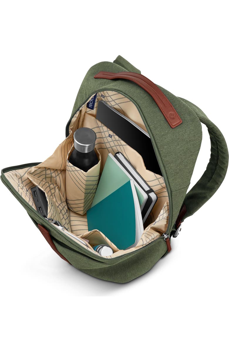 Samsonite Virtuosa Carry-On Travel Backpack with Padded Laptop Sleeve, Alternate, color, Pine Green