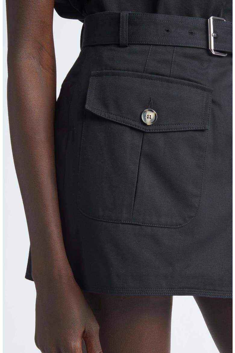Bruni Cotton Drill Wrap Front Shorts, Alternate, color, BLACK