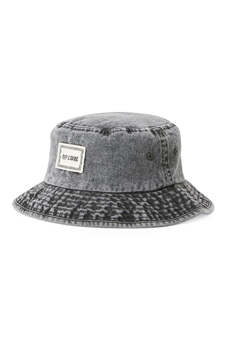 Slant Denim Bucket Hat, Main, color, WASHED BLACK