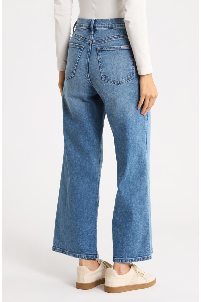 High Waist Ankle Wide Leg Jeans, Alternate, color, TOPANGA