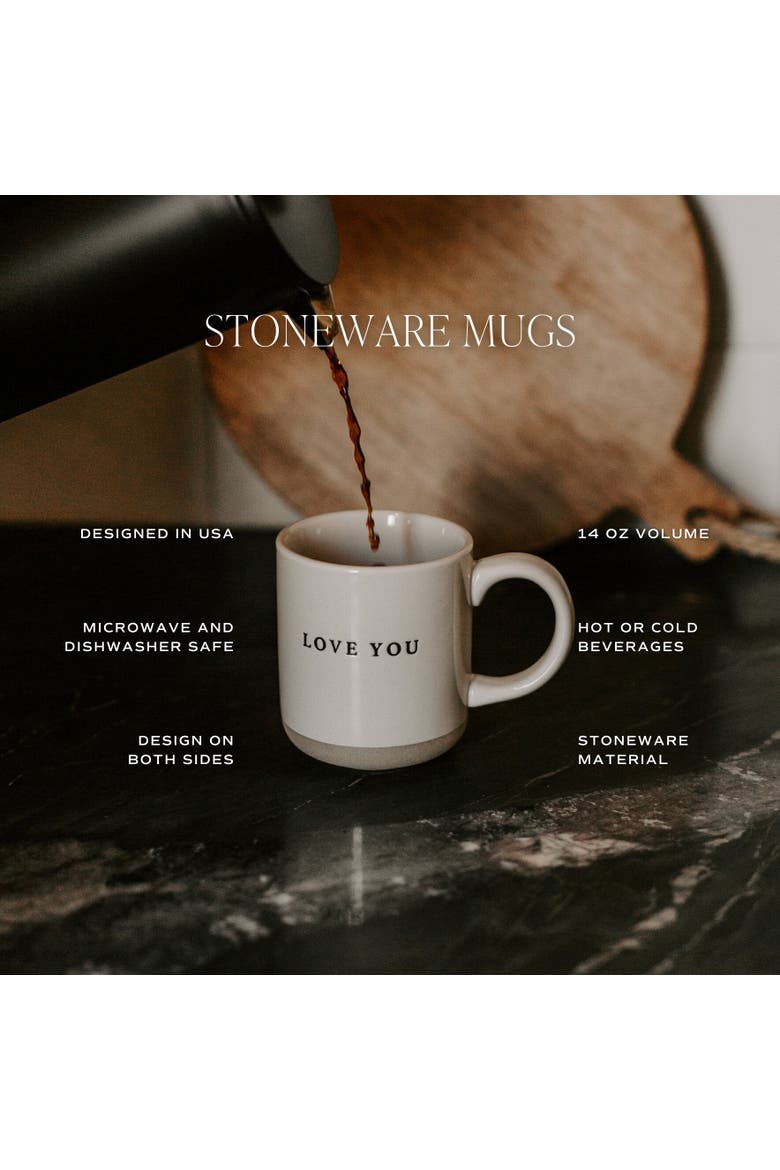 Holiday 14 oz Stoneware Coffee Mug, Alternate, color, Holly