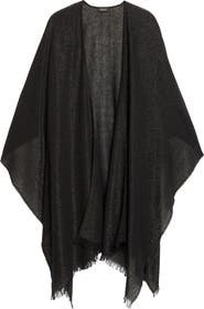 Akris Metallic Wool & Cashmere Blend Cape