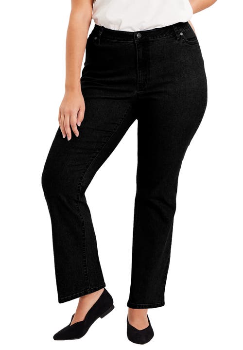 June + Vie Curvie Fit Bootcut Jeans In Black