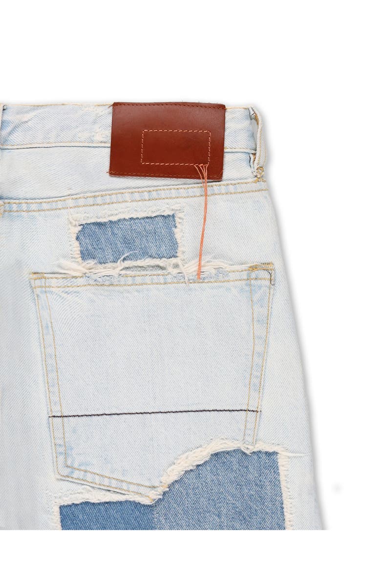 Fortela Patchwork Five Pocket Denim Pants, Alternate, color, Stone Wash