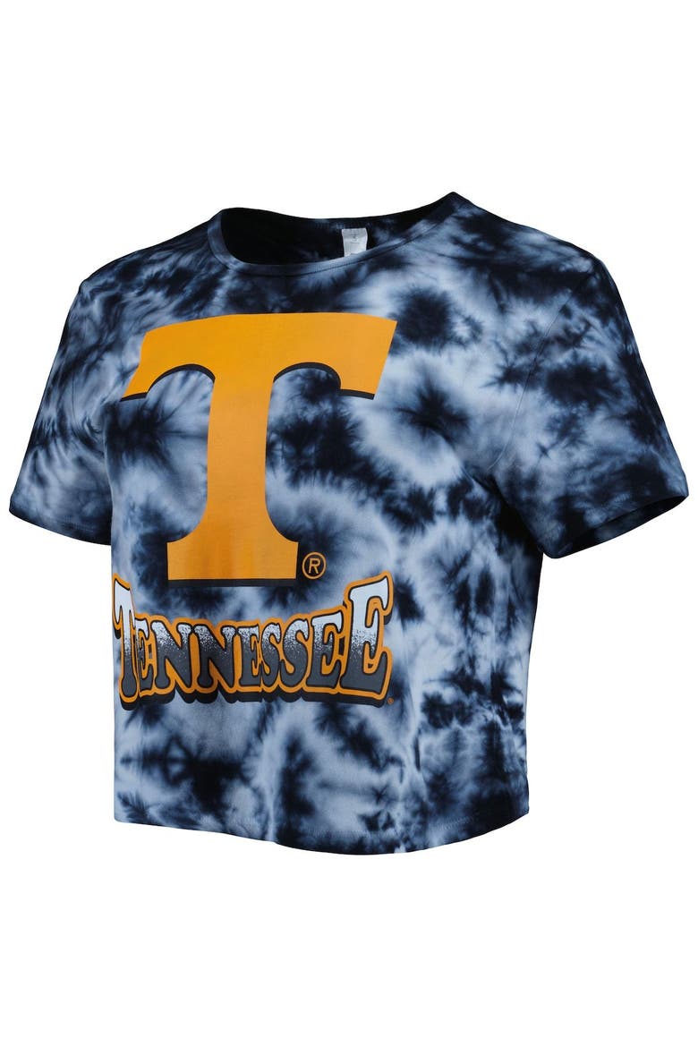 Women's ZooZatz Black Tennessee Volunteers Cloud-Dye Cropped T-Shirt, Alternate, color, Black