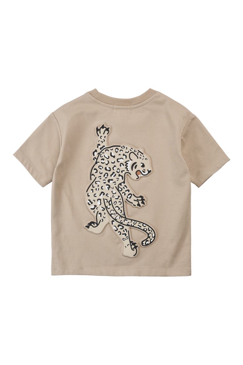Kids' Panther Cotton Graphic T-Shirt, Alternate, color, BROWN LEATHER