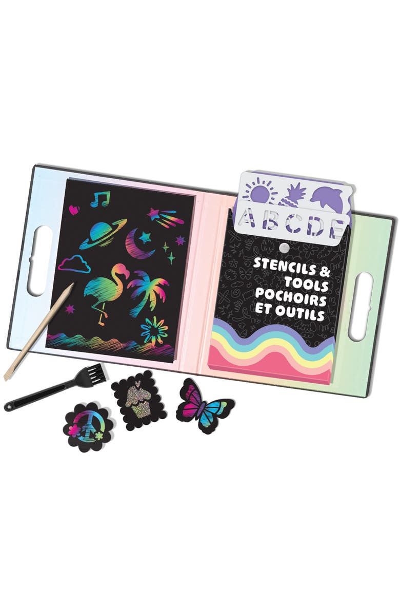 Scratch Art Kit, Alternate, color, Multicolored