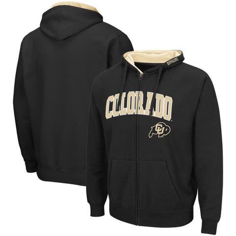 Men's Colosseum Black Colorado Buffaloes Arch & Logo 3.0 Full-Zip Hoodie