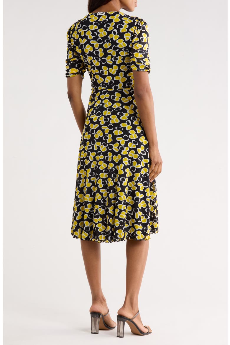 Koren Reversible Short Sleeve Mesh Midi Dress, Alternate, color, PAPER SUN SMALL YELLOW