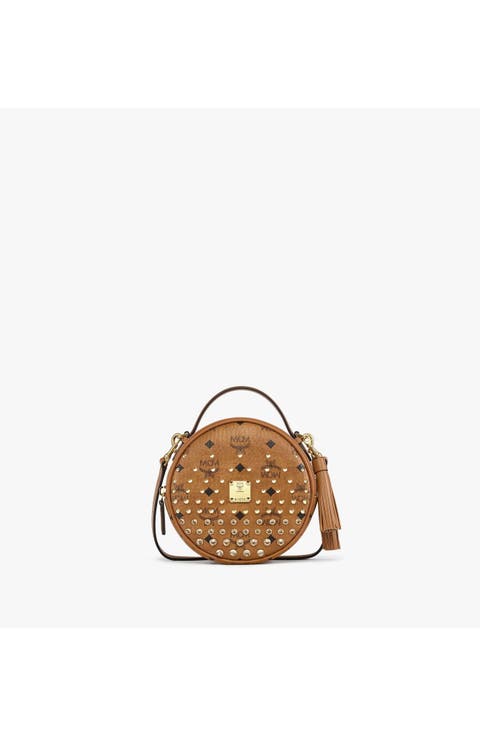 Pina Tambourine Crossbody in Gold Crystal Visetos