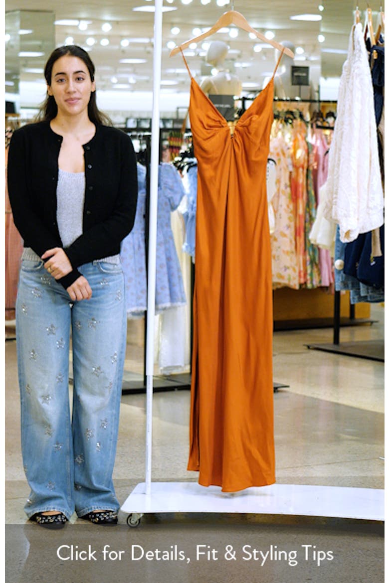 Vestido Victoria Satin Maxi Dress video
