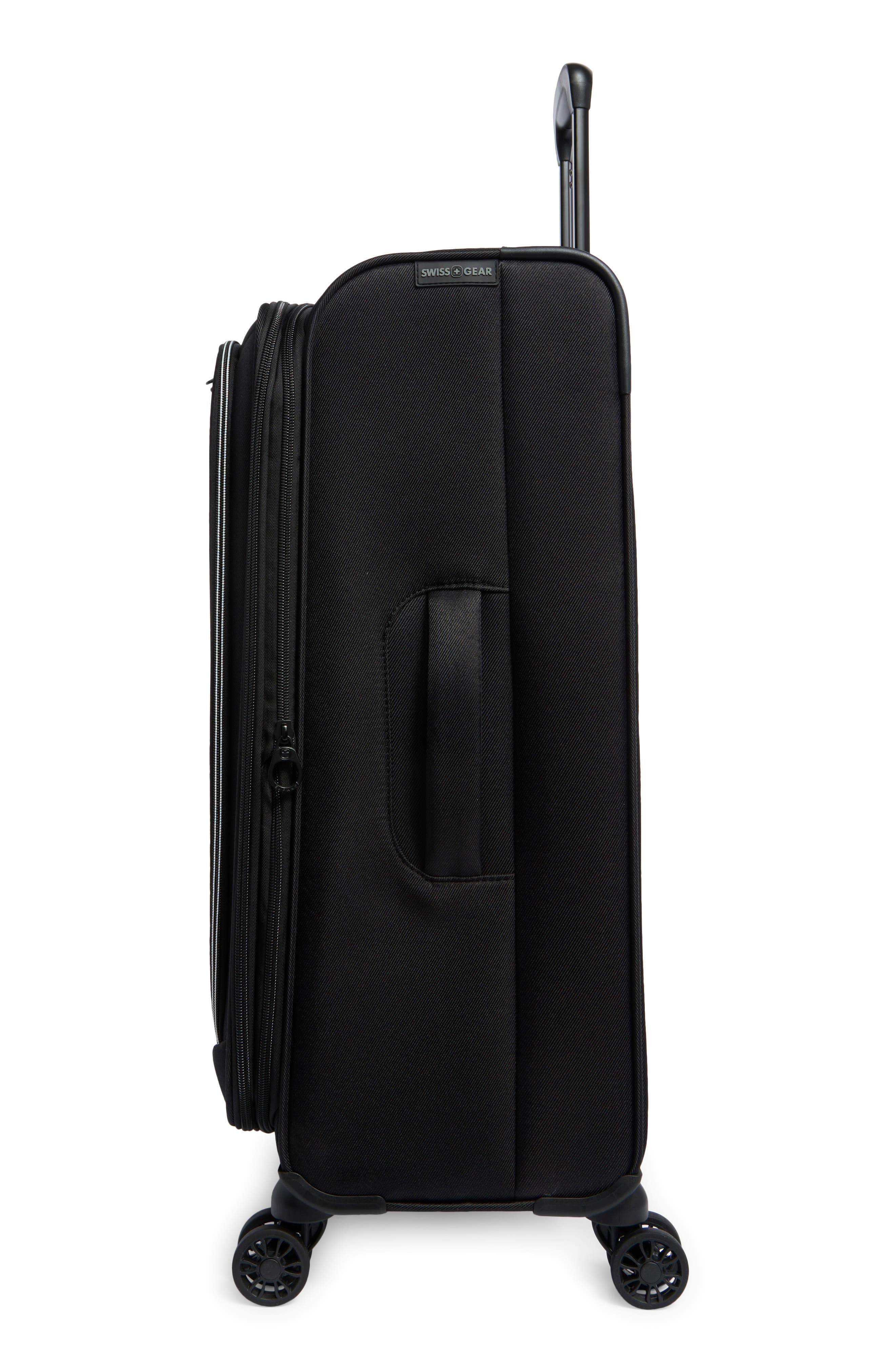 SWISSGEAR 24-Inch Softside Spinner Luggage, Alternate, color, Black