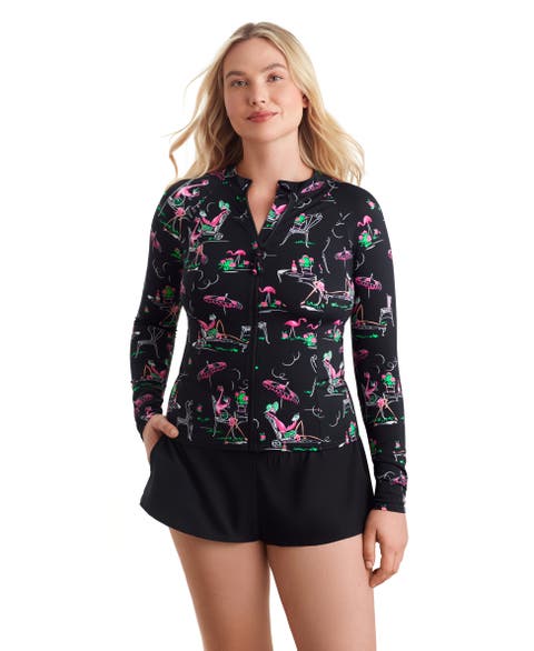 Long Sleeve Full Zip Chlorine Resistant Sunshirt