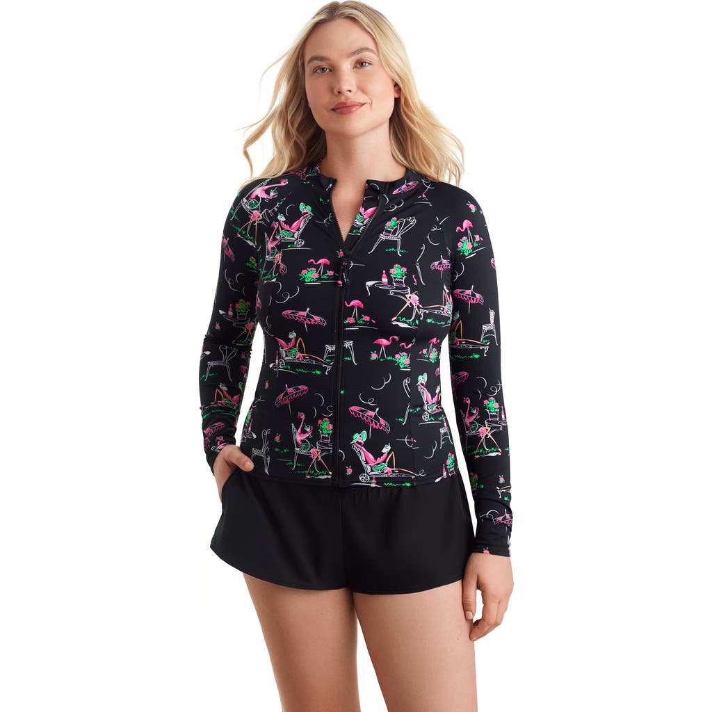 Shapesolver Sport Long Sleeve Full Zip Chlorine Resistant Sunshirt