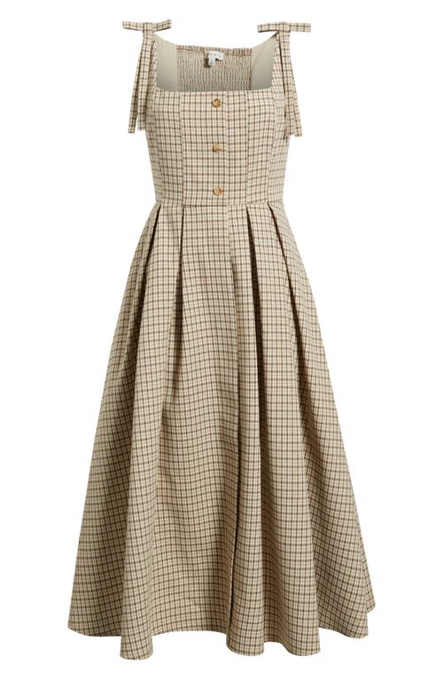 Moon River Plaid Tie Strap Sundress In Multi