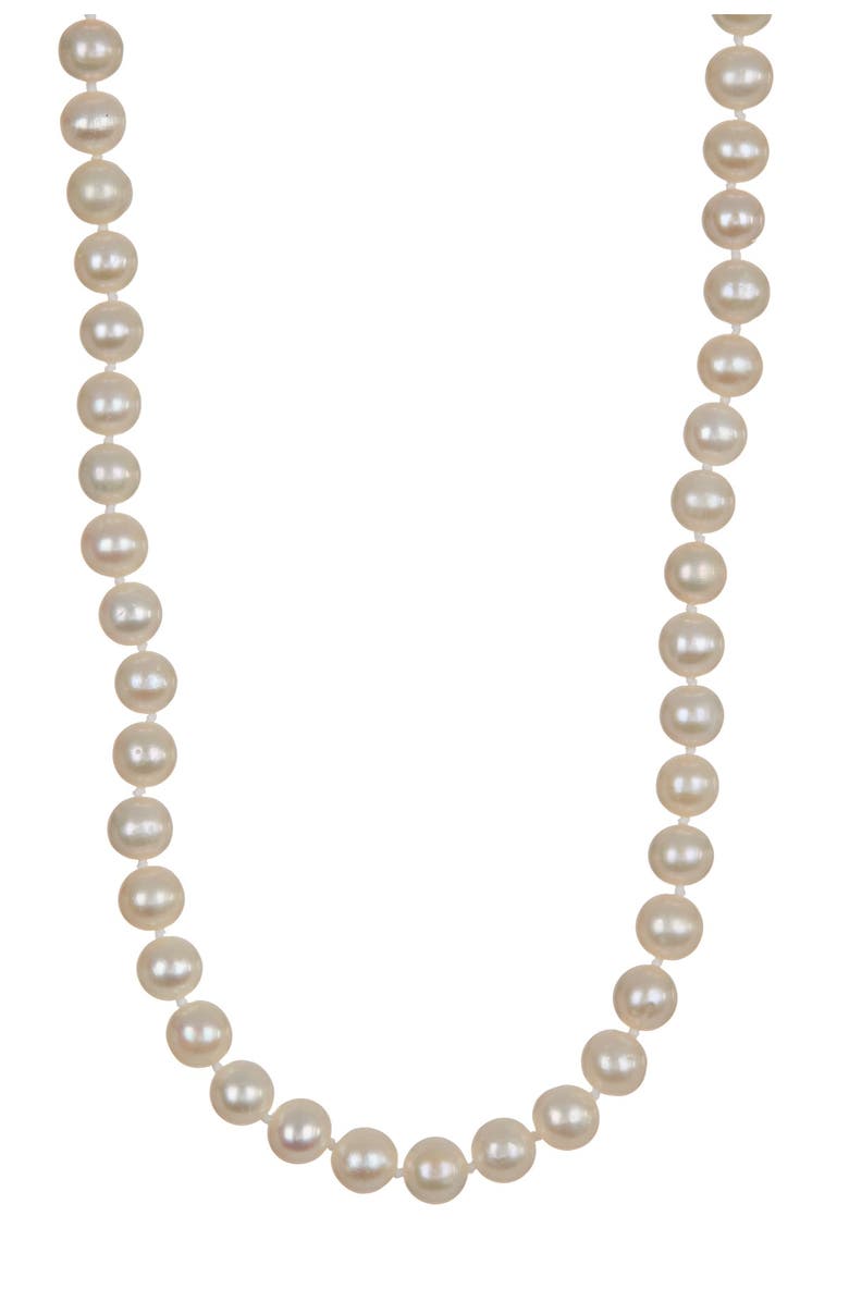 SPLENDID PEARLS 6mm Natural White Freshwater Pearl Necklace, Main, color, 