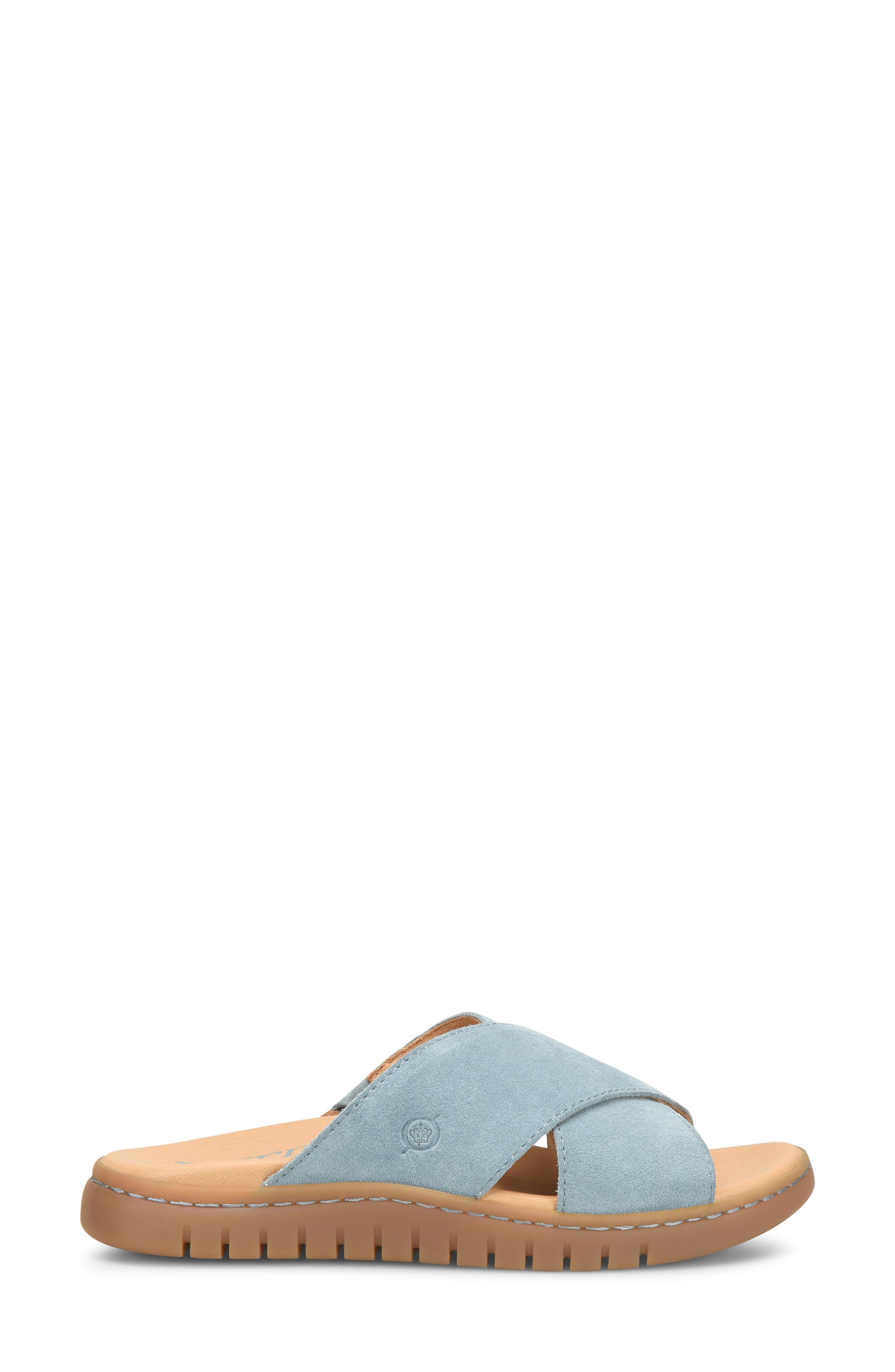 Adia Slide Sandal, Alternate, color, LIGHT BLUE SUEDE