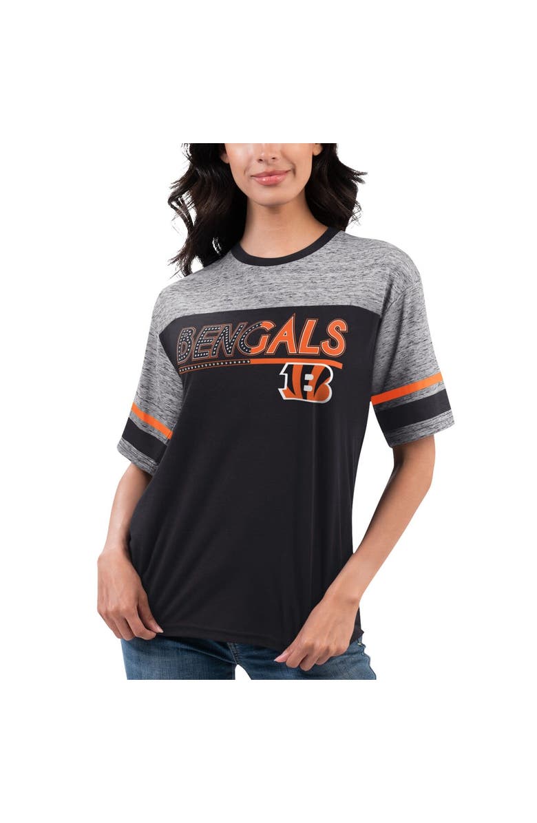 G-III 4HER BY CARL BANKS Women's G-III 4Her by Carl Banks Black Cincinnati Bengals Track T-Shirt, Main, color, 