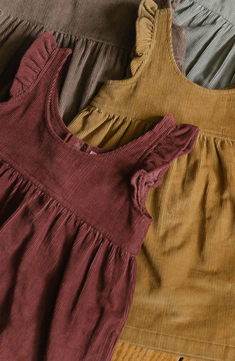 Pehr Organic Cotton Corduroy Pinafore Dress, Alternate, color, Mulberry