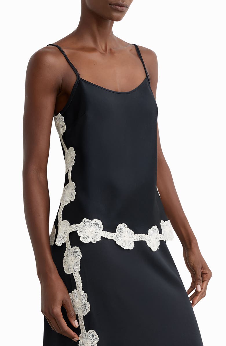 Reiss Doa Lace Detail Camisole, Main, color, Navy