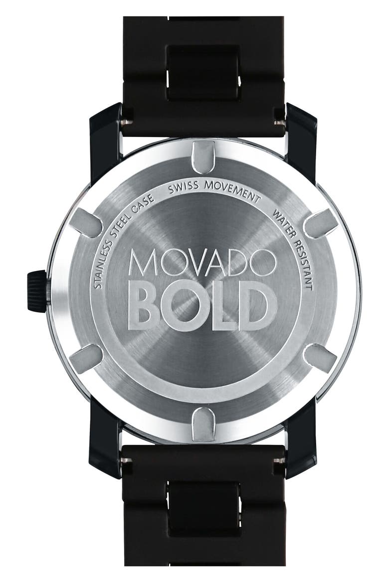 'Large Bold' Bracelet Watch, 42mm, Alternate, color, BLACK