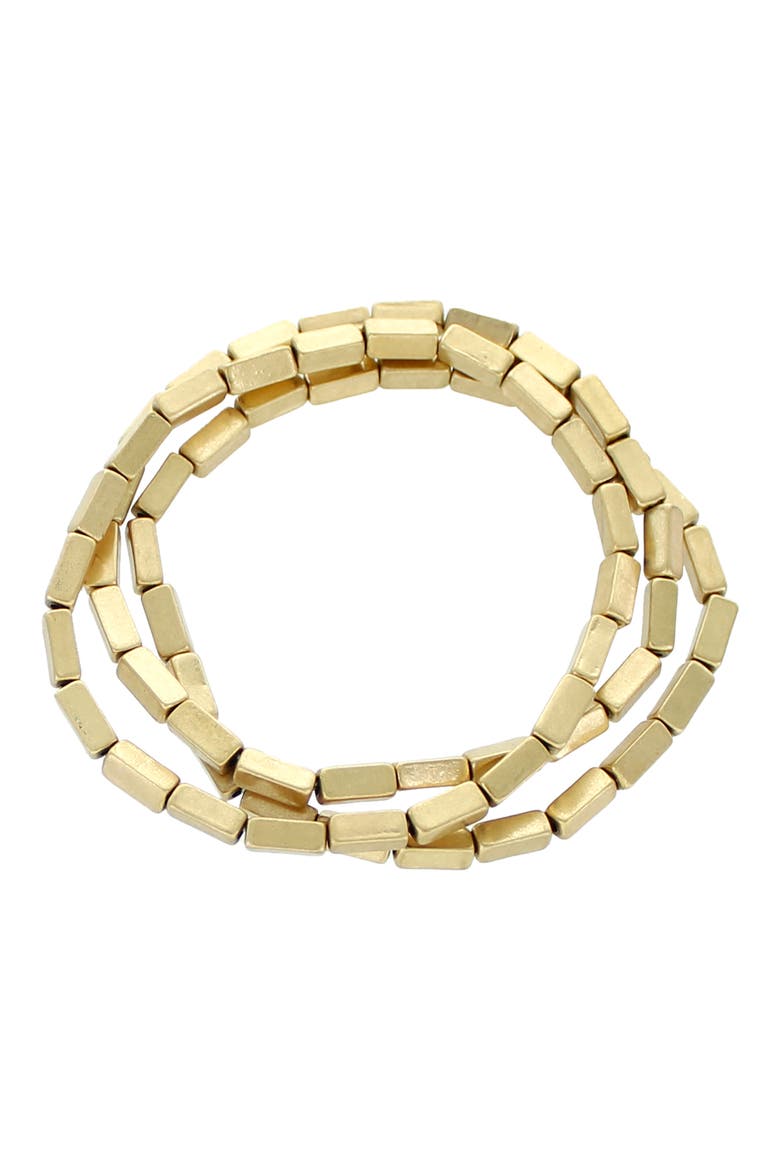 Bead Stretch Bracelet, Main, color, GOLD