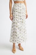 Ulla Johnson Liora Floral Organza Midi Skirt