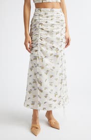 Ulla Johnson Liora Floral Organza Midi Skirt
