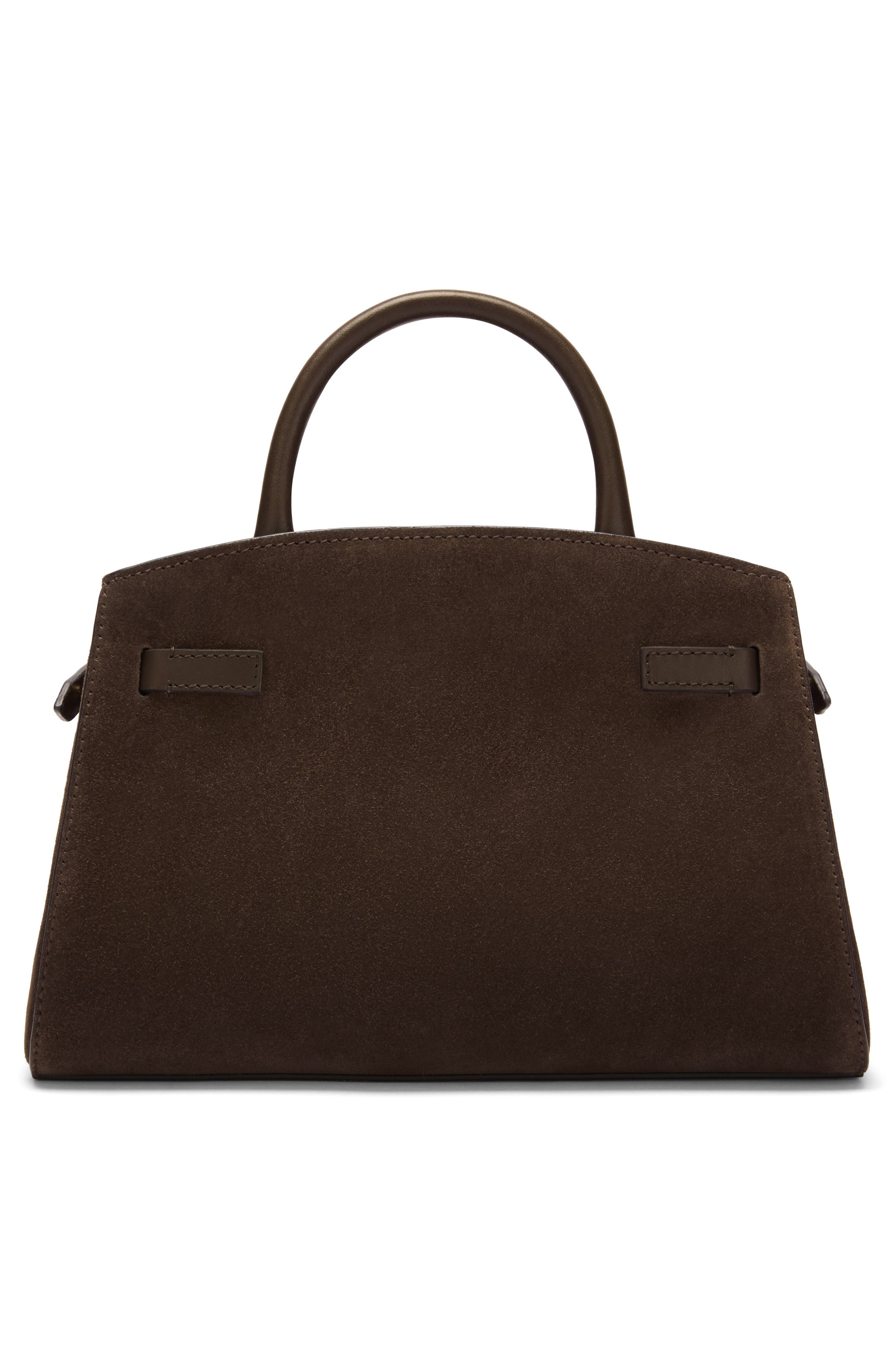 The Small Hudson Leather Suede Bag, Alternate, color, MOCHA