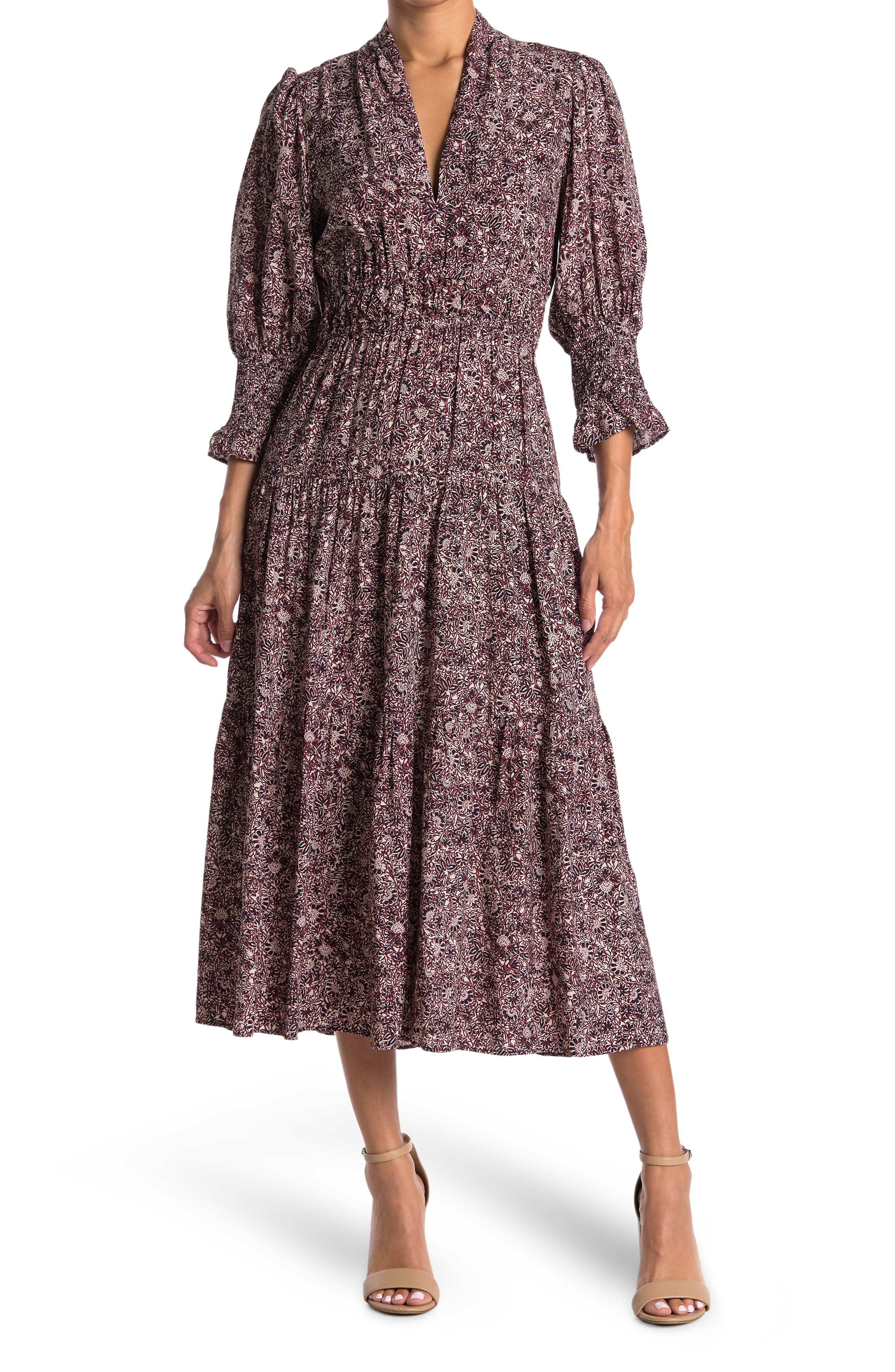 ba&sh Glee Long Sleeve Midi Dress (Women) | Nordstromrack