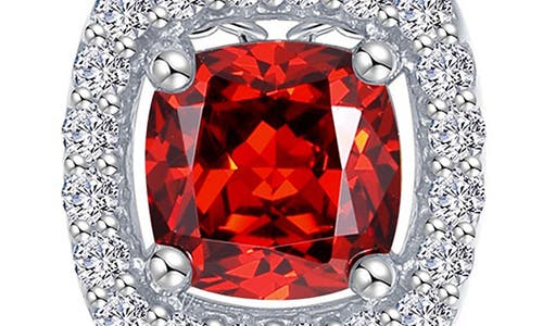 Lafonn Cushion Halo Pendant Necklace In Silver