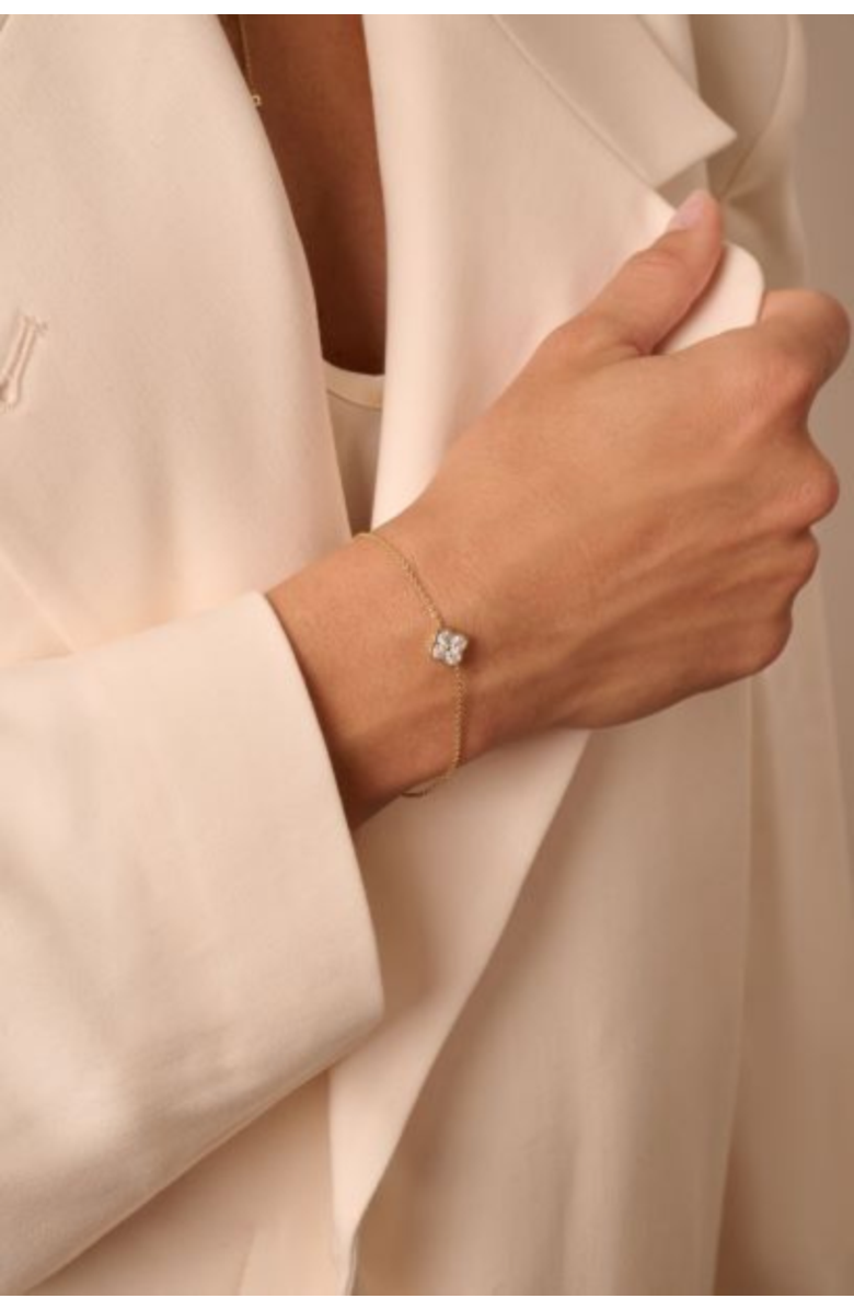 Electric Picks Mini Camilla Clover Bracelet, Alternate, color, Gold