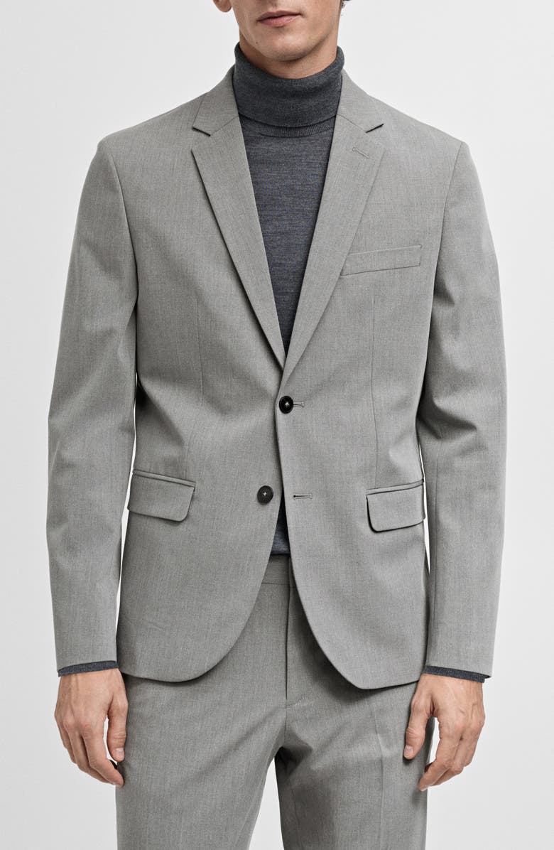MANGO Slim Fit Suit Jacket, Main, color, Grey