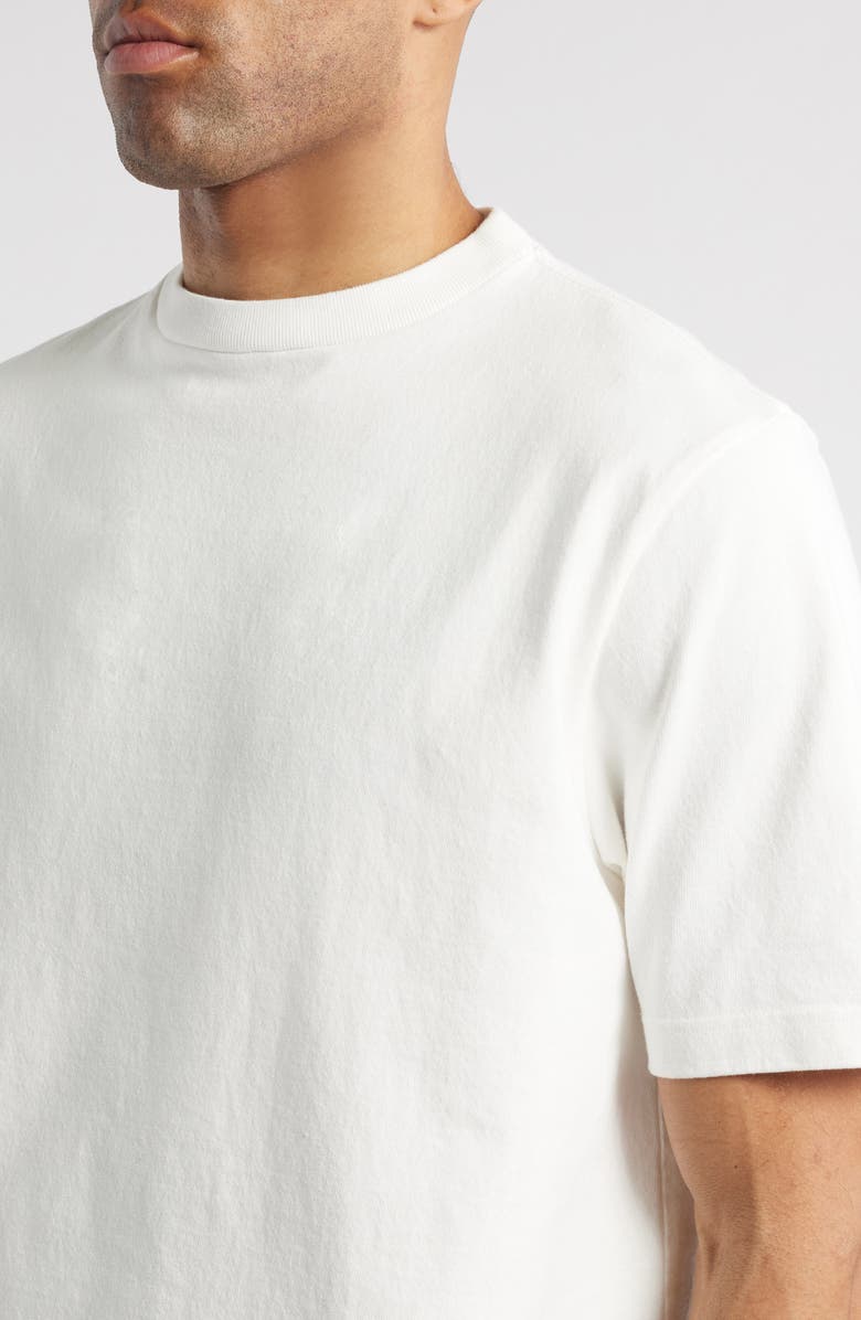 EDWIN Solid White Cotton T-Shirt, Alternate, color, White