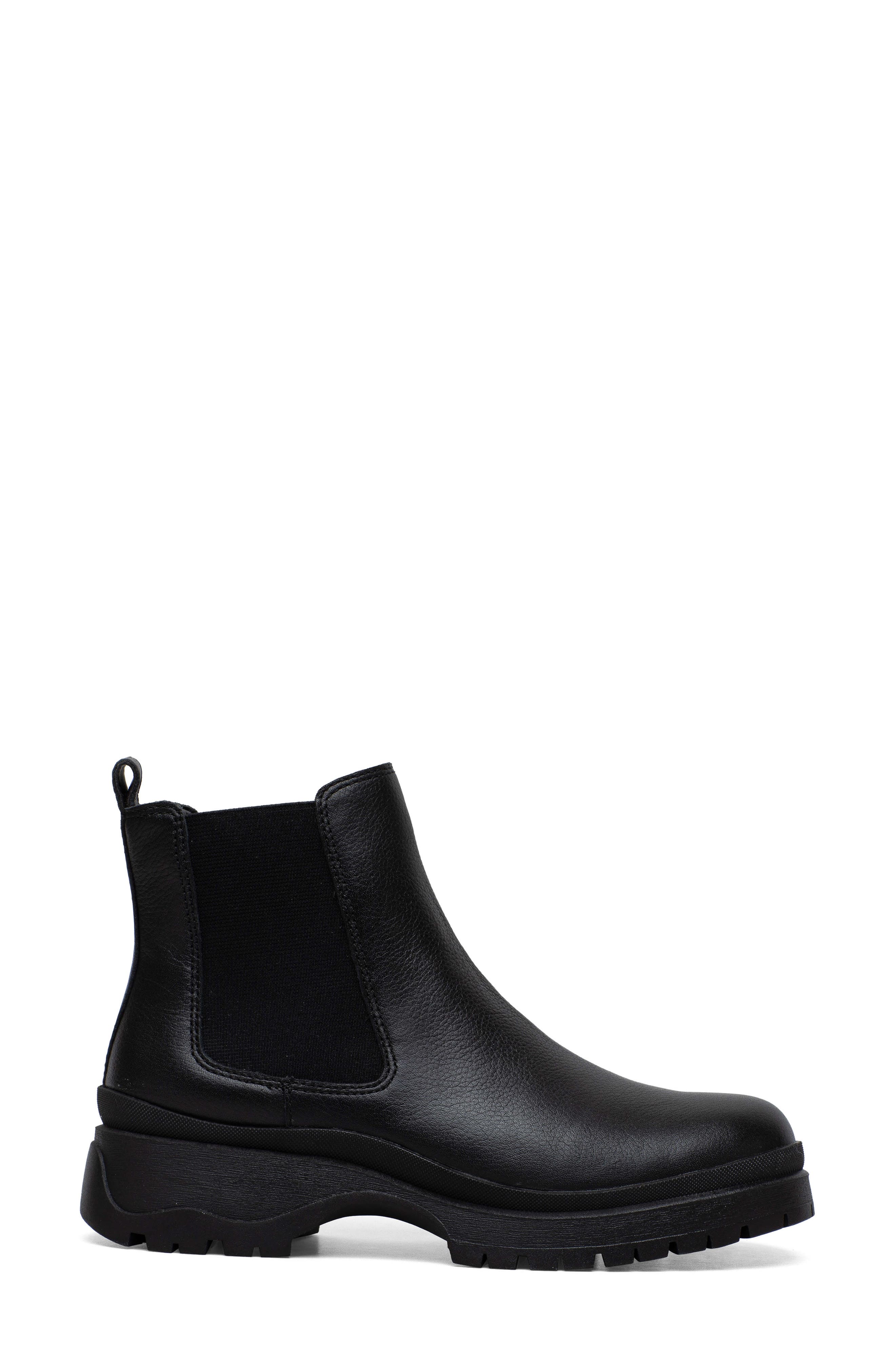 Linea Paolo Tokio Lug Sole Chelsea Boot, Alternate, color, Black
