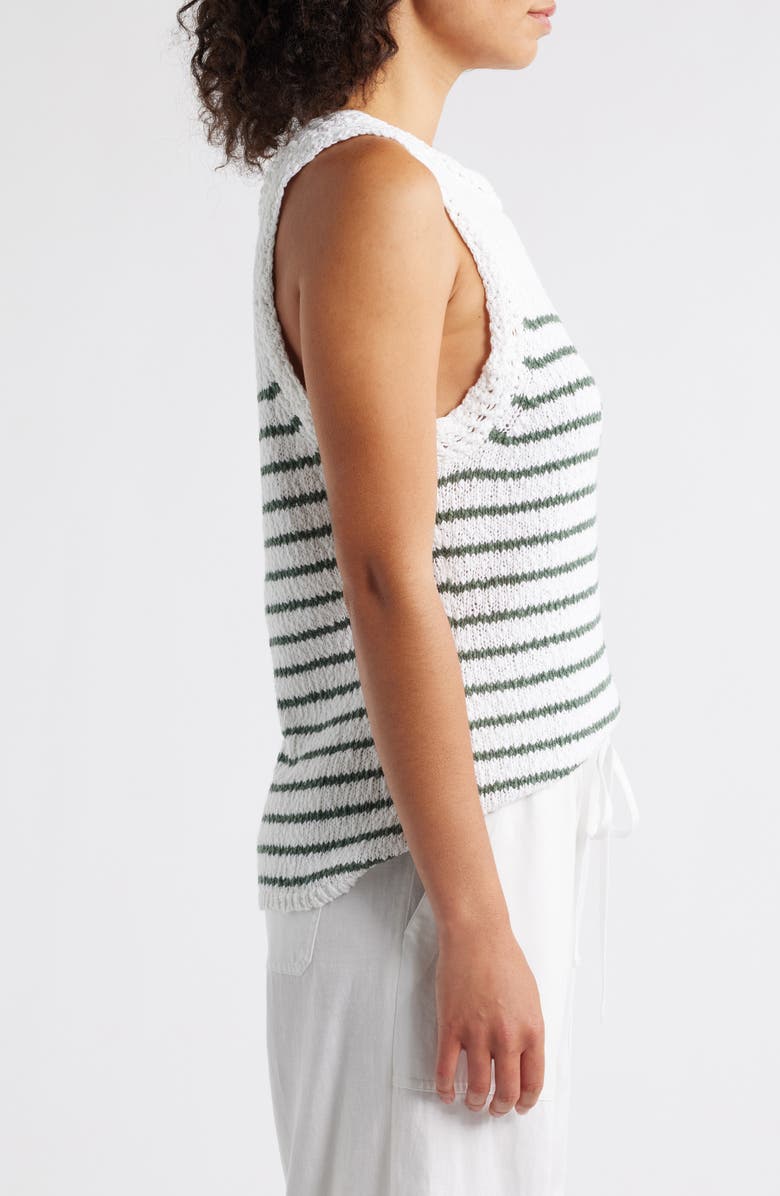 Tommy Bahama Stripe Crochet Tank, Alternate, color, Dark Jade