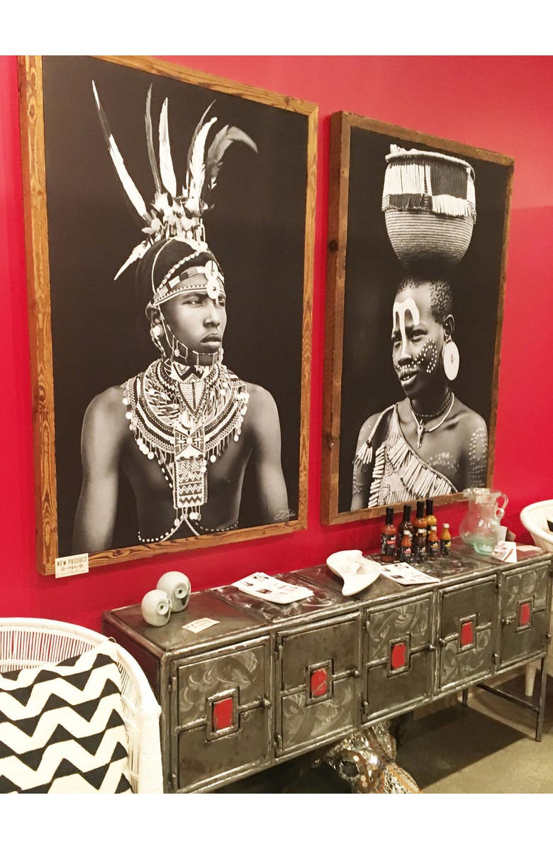 Mbare Ethiopian Girl with Basket - Fine Art Canvas Print by David Ballam, Alternate, color,