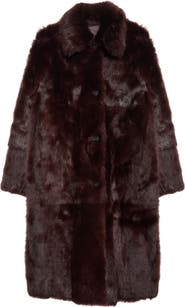 Akris Ruth Genuine Shearling Reversible Long Coat