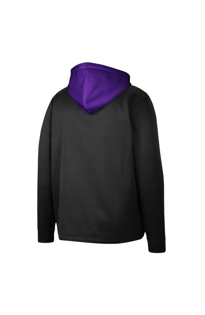 COLOSSEUM Men's Colosseum Black Washington Huskies Luge 3.0 Quarter-Zip Hoodie, Alternate, color, 