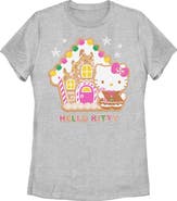 Hello Kitty Women's Hello Kitty Gingerbread House and Kitty Graphic T-Shirt