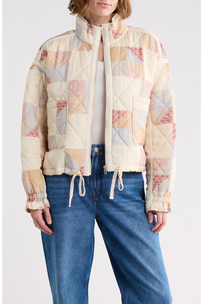 Cropped Quilted Jacket, Main, color, CANYON QUILT