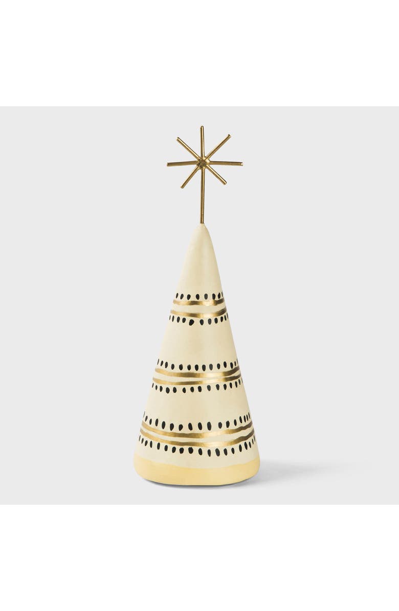 Mela Artisans Star-Topped Christmas Tree Figurine, Main, color, Green And Gold