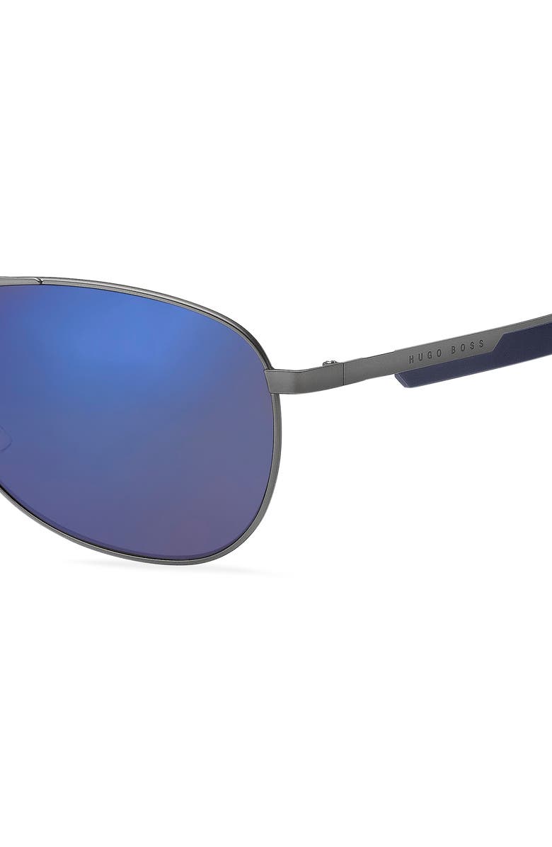 BOSS 63mm Aviator Sunglasses, Alternate, color, 