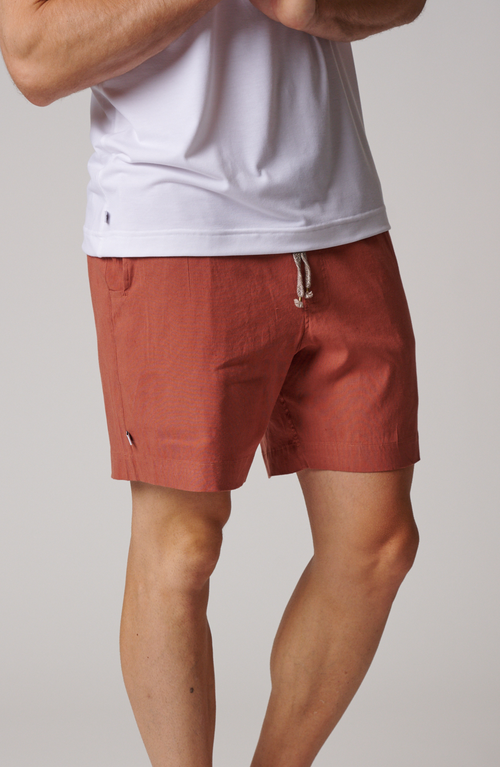 Leisure Lab Laid Back Linen Short In Brown