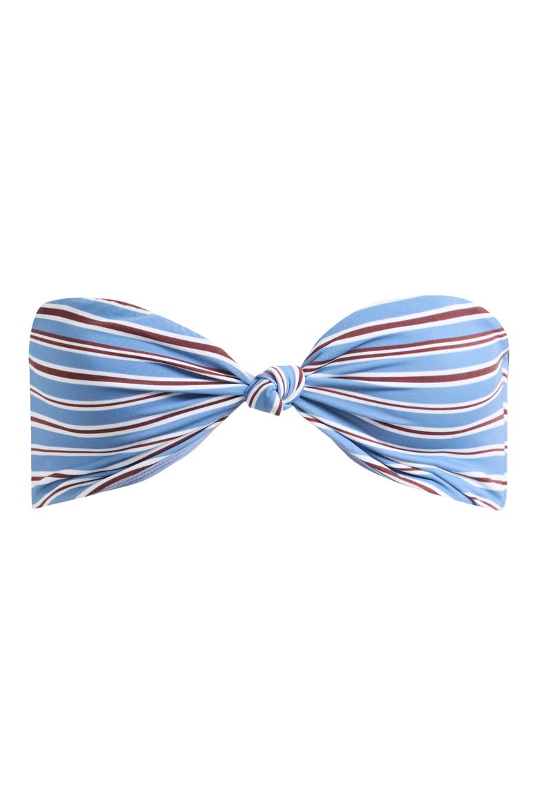 Candace Knot Stripe Bandeau Bikini Top, Main, color, STRIPE