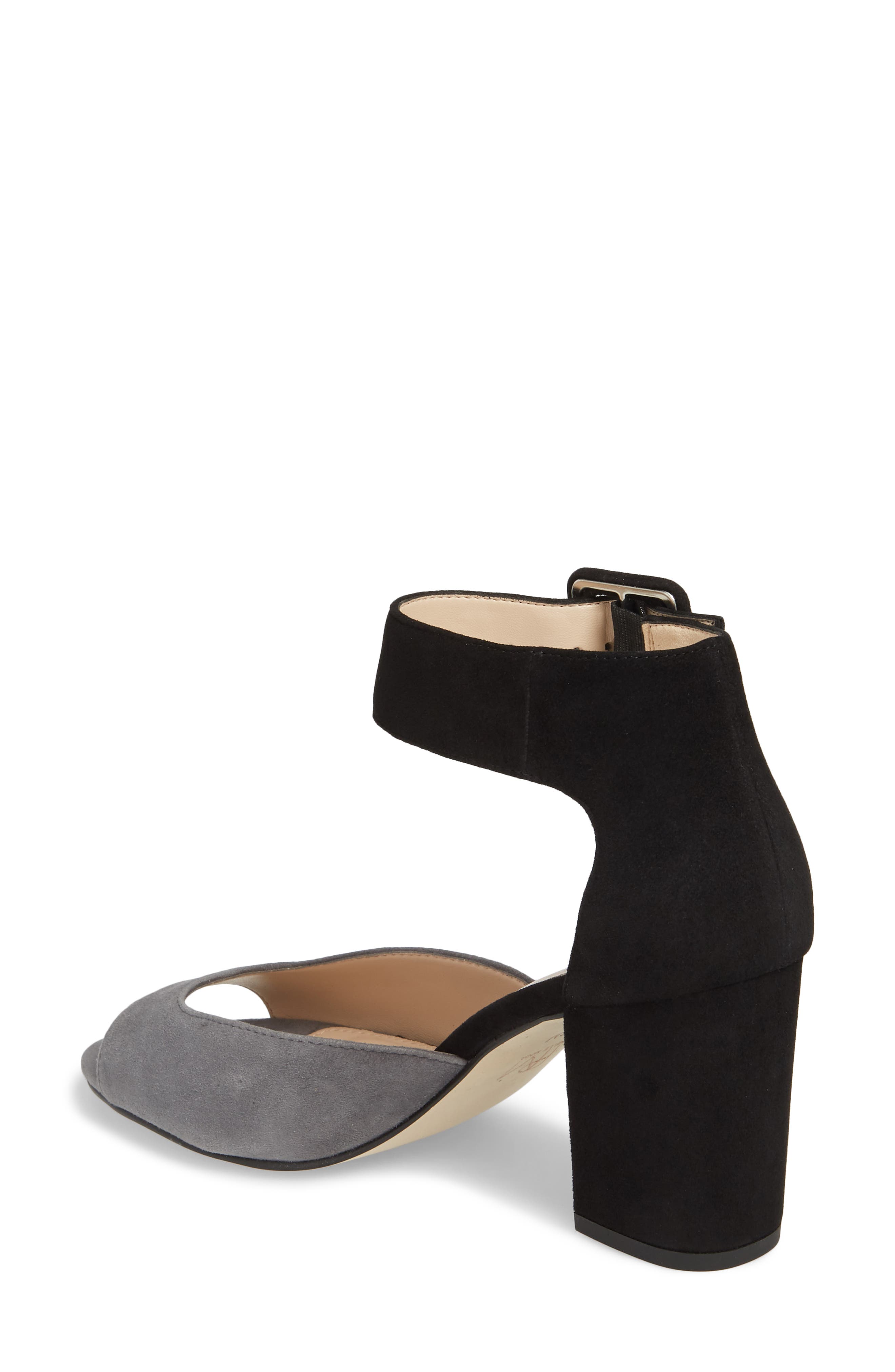 Bijou Sandal, Alternate, color, STEEL/ BLACK SUEDE