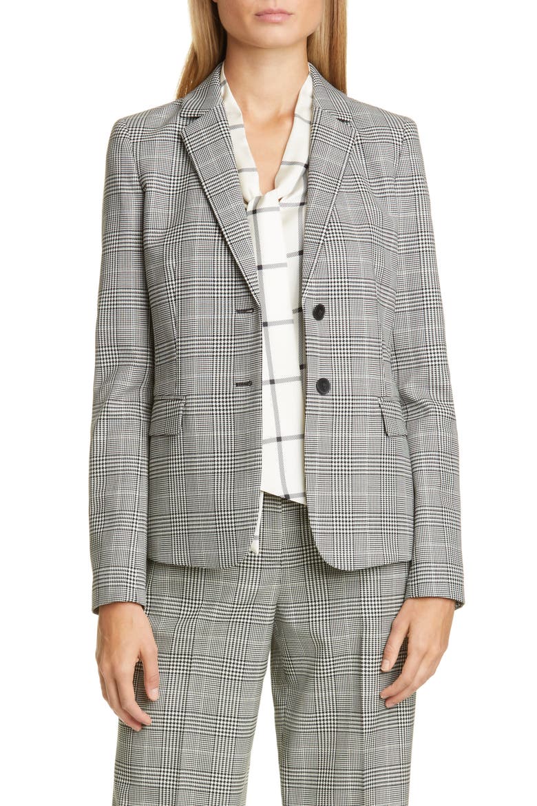 Thatcher Stretch Wool Blazer, Main, color, BLACK MULTI
