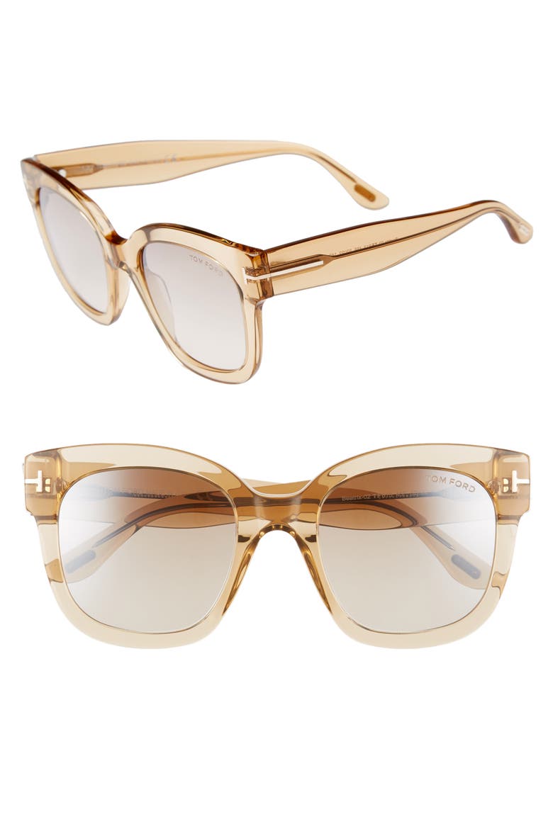 Beatrix 52mm Sunglasses, Alternate, color, SHINY LIGHT BROWN GRADIENT