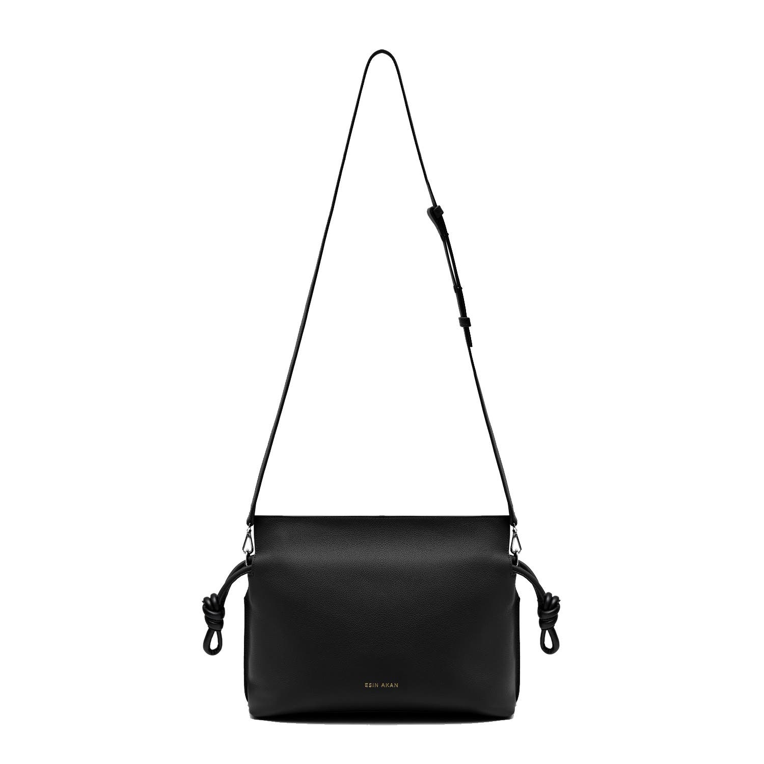 Esin Akan 3-in-1 Midi Emma Leather Crossbody Bag, Alternate, color, Black